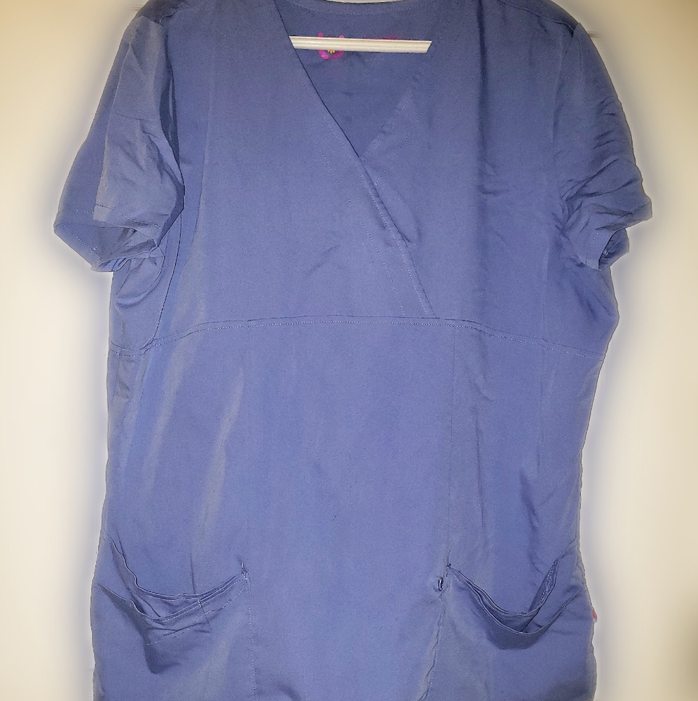 Urbane Ceil Blue Scrub Top Size size XL